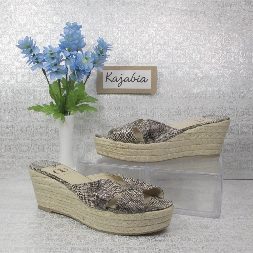 KELSI DAGGER Bianca Wedge Sandals Size 8.5M